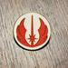 Disney Accessories | Disneyparks Star War Jedi Emblem Red Gold Glitter Circular Pin 2010 | Color: Gold/Red | Size: Os