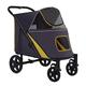 Luxury Large Dog Pram Strollers Pet Gear Pet Dog Stroller for Large Dogs, Premium Pet Pushchair 4 Wheel Pet Stroller for Cat, Dog and More, Foldable Carrier Strolling Cart (Color : Yellow)