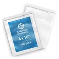 Spartan Industrial - 6” X 10” (1000 Count) 2 Mil Clear Reclosable Zip Plastic Poly Bags with Resealable Lock Seal Zipper