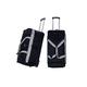129L Foldable Travel Duffel Bag 3.1kg (H85 x W40 x D38 CM) Unisex Luggage Wheeled Trolley Holdall Suitcase with 2 Large Front Pockets, 600D Material (Black/Grey, XX Large 34")