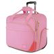 MATEIN Aktenkoffer mit Rollen Damen, Business Laptop Trolley Pilotenkoffer 17 Zonll Laptop Case, Leicht Aktentrolley Laptoptasche mit Rädern HandgepäCk Rollerkoffer für Reisen,Frauen, Rosa