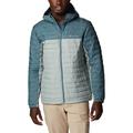 Columbia Men's Silver Falls Hooded Jacket Hooded Puffer Jacket, Niagara x Metal, Size S