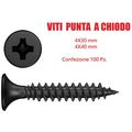 Italfrom © - Viti Punta a Chiodo per Lastre in Cemento - Accessori per Cartongesso - � 4 x 30 mm