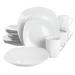 16 Piece Round Ceramic Dinnerware Set in Porcelain