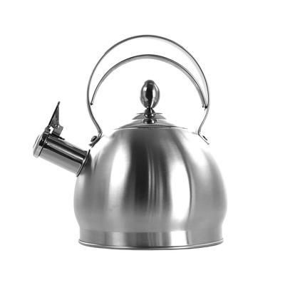 3 Quart Round Stovetop Whistling Kettle in Silver