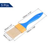 2" Paint Brush 0.35" Thick Soft Nylon Bristle with PP Handle 5Pcs - Blue - 2" x 0.35"