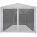 VidaXL Party Tent Outdoor Canopy Tent Gazebo Marquee w/ 4 Mesh Sidewalls Iron/Metal/Soft-top in Gray/White | 100.8 H x 117.6 W x 236.4 D in | Wayfair