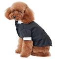 Small Dog Tuxedo Suit Pet Costume Stylish Dog Tuxedo Shirt with Bow Ties Collar Gentleman Puppy Shirts Holiday Wedding Birthday Party Black Business Dress Up sï¼ŒG42996