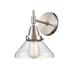 Innovations Lighting Caden 1 Light Steel Armed Sconce Glass/Metal in Gray | 9.25 H x 8 W x 9.25 D in | Wayfair 447-1W-SN-G4474