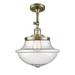 Innovations Lighting Oxford Glass Semi Flush Mount Glass in White/Yellow/Brown | 14.75 H x 11.75 W x 11.75 D in | Wayfair 201F-AB-G544