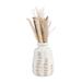 Gracie Oaks Yuze Vase - Contemporary Ivory/Beige Botanical Design Decorative Table Accent for Home or Office - Unique Gift Idea | Wayfair