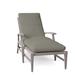 Summer Classics Croquet Aluminum 78.38" Long Reclining Single Chaise w/ Cushions Metal in Gray | 38 H x 27.75 W x 78.375 D in | Outdoor Furniture | Wayfair