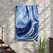 Wrought Studio™ Agate Indigo I by Danielle Carson - Gallery-Wrapped Canvas Giclée Print Canvas/Metal in Blue/White | 40 H x 26 W in | Wayfair