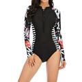 Yubnlvae Women s Swimsuit Hot Spring Wetsuit Swimsuit Summer Long Sleeved Surf Suit Sunscreen Bathing Suit