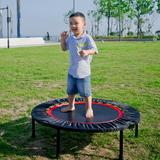 Rebounders 40 Inch Mini Trampoline for Adults Kids Foldable Mini Fitness Trampoline with Safety Anti-Skid Pads Stable Exercise Trampoline for Kids Men Women Indoor Outdoor Workout