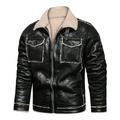 GWAABD Hunting Jacket for Men s Casual Winter Plush Jacket Warm Coat Jacket Turn-down Collar Long Sleeve Zipper Pocket Fashion Jacket