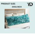 Shaggy Faux Fur Body Pillow Cover Tie Dye Fluffy Bed Pillow Case with Zipper