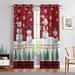 Innerwin Christmas Thermal Insulated Blackout Window Drapes Grommet Window Drapes Window Curtain Eeylet Ring Top Room Darkening Curtain Style A 52x63in-2PCS