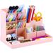Kids Desk Organizer Desk Storage Desk Pencil Holder Pencil Storage Holder For School Office And Classroom (Pink)