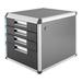 4-Drawer Desktop Storage Cabinet Desktop File Cabinet with Labels Lock Office