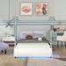 Ivy Bronx Daaron Platform Bed Upholstered/Metal/Faux leather in White/Black | 29 H x 56 W x 86 D in | Wayfair C9EFF51B73A248ADA86742F654CC483D