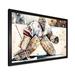Red Barrel Studio® Hockey Goalie on Ice During Game III - Graphic Art on Canvas Metal in Red/White/Yellow | 24 H x 32 W x 1 D in | Wayfair