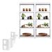 Symple Stuff Yousuf 76.9" H x 32.1" W Stainless Steel Standard Bookcase in White | 76.9 H x 32.1 W x 16.4 D in | Wayfair