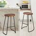 17 Stories Solid Wood Bar Stool Wood/Metal in Black/Brown | 30 H x 20 W x 17.5 D in | Wayfair AA54815059DB4EAB95740AAE0B7A3B4E