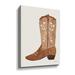 Union Rustic Western Cowgirl Boot IV Gallery Wrapped Floater-Framed Canvas Canvas, Faux Fur in White | 48 H x 36 W x 2 D in | Wayfair