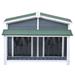 Tucker Murphy Pet™ Danina Wood Insulated Dog House Wood House in Gray | 32 H x 47.2 W x 37.4 D in | Wayfair 476284B8C23F4417B80235FED509DFC8