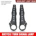 Fairnull 1 Pair Bicycle Front Lights Handle Cover IPX4 Waterproof LED Light Detachable Safety Riding Alert Accessories Bike Handle Bar Signal Warning Lights Bicycle Accessories