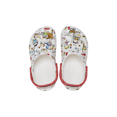 Crocs White / Multi Kids' Peanuts Classic Clog Shoes