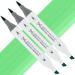 Artfinity Sketch Marker Sets - Vibrant Professional Dye-Based Alcohol Markers for Artists Drawing Students Travel & More! - [Lettuce G2-3 - Set of 3]