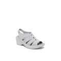 Women's Finale Gladiator Sandal by BZees in Silver Shimmer Fabric (Size 9 M)