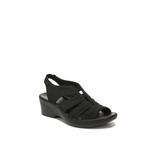 Women's Finale Gladiator Sandal by BZees in Black Shimmer Fabric (Size 6 1/2 M)