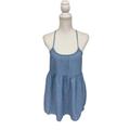 American Eagle Outfitters Tops | American Eagle Outfitters Denim Baby Doll Top | Color: Blue | Size: S