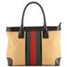 Gucci Bags | Gucci Vintage Web Tote Gg Canvas With Leather Medium Neutral | Color: Tan | Size: Os