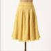 Anthropologie Skirts | Anthropologie Maeve Buttered Tweed Fringe Skirt Yellow Boucle Size 0 | Color: Yellow | Size: 0