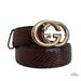 Gucci Accessories | Authentic Gucci Maroon Python Leather Gold Interlocking G Buckle Belt Size 80/32 | Color: Red | Size: 80/32