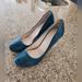 Nine West Shoes | Nine West Suede Glitter Heel | Color: Blue | Size: 8.5