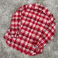Brandy Melville Tops | Brandy Melville Flannel Shirt | Color: Blue/Red | Size: One Size