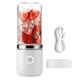 Portable Juice Blender,mini glass portable smoothie maker,refillable bottle blender travel juicer manual,for fruit juices and milkshakes (white)