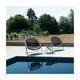 3pcs Black Rattan Garden Furniture 2 Seat Bistro Set and Coffee Table