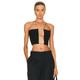 MONOT Cutout Crop Top in Black - Black. Size 44 (also in 36, 40, 42).
