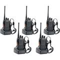 Baofeng BF-888S uhf walkie talkies 400-470MHz receiver 5 pieces