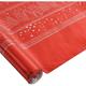 Nappe en papier chromee decoree rouge