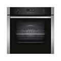 NEFF B6ACH7AN0 Einbau-Backofen N50, Integrierbarer Backofen 60 x 60cm, Hide, CircoTherm, Pyrolyse, EasyClean LCD-Display, Schwarz