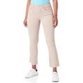 Replay Damen Jeans Schlaghose Faaby Flare Crop Comfort-Fit mit Power Stretch, Grau (Light Taupe 803), W31