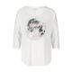 Betty Barclay Damen Oversize-Shirt mit V-Ausschnitt White/Grey,XL
