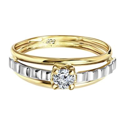 Lucardi Ringe 9 carat 585 Gold - 55mm Damen Image
